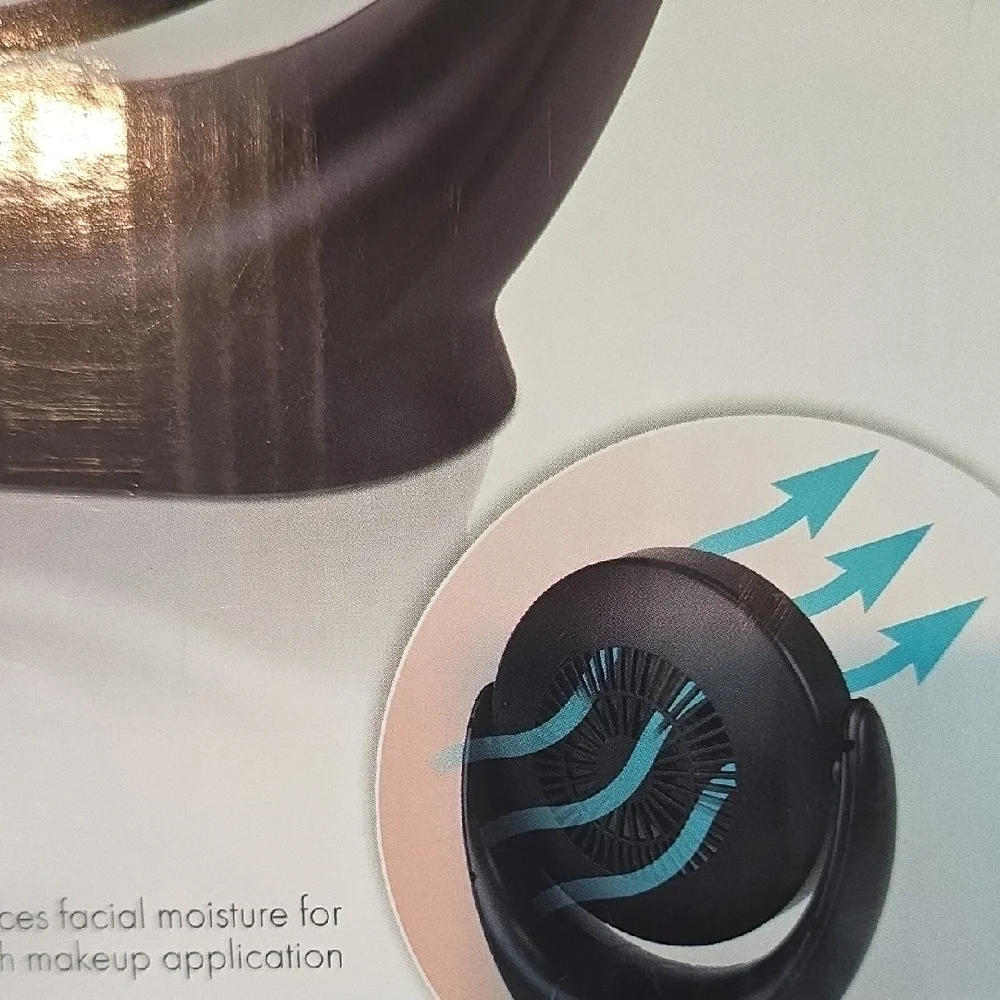 Black LED Vanity Mirror with Fan